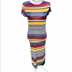 ASOS multi-color striped t-shirt dress. Sz 4.